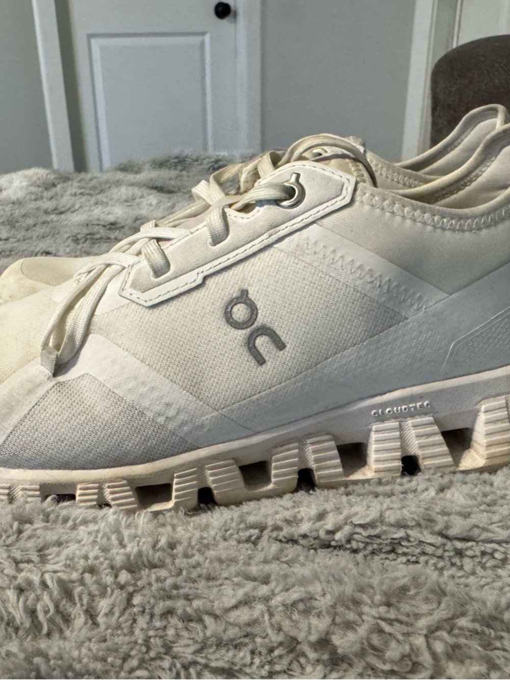 On Cloudtec Lightweight Athletic Sneakers in Off-White